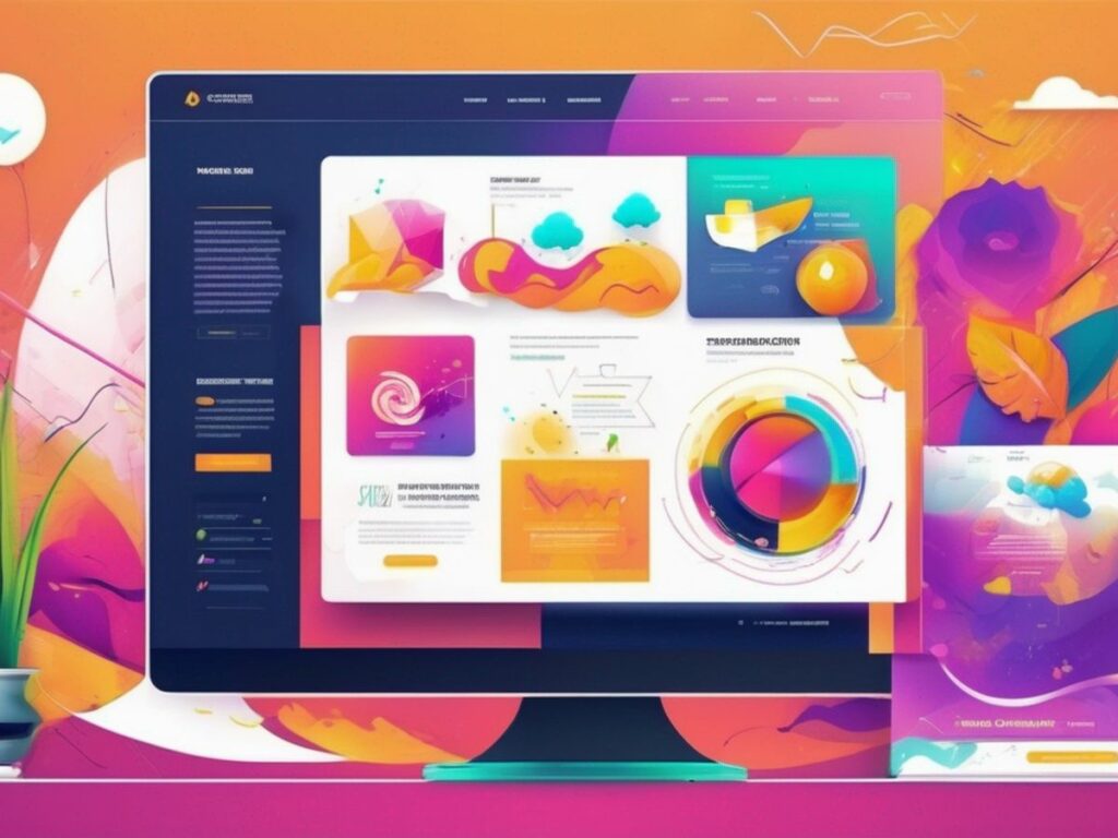 modern website design trends concept illustration